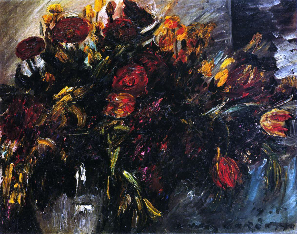  Lovis Corinth Red and Yellow Tulips - Canvas Print