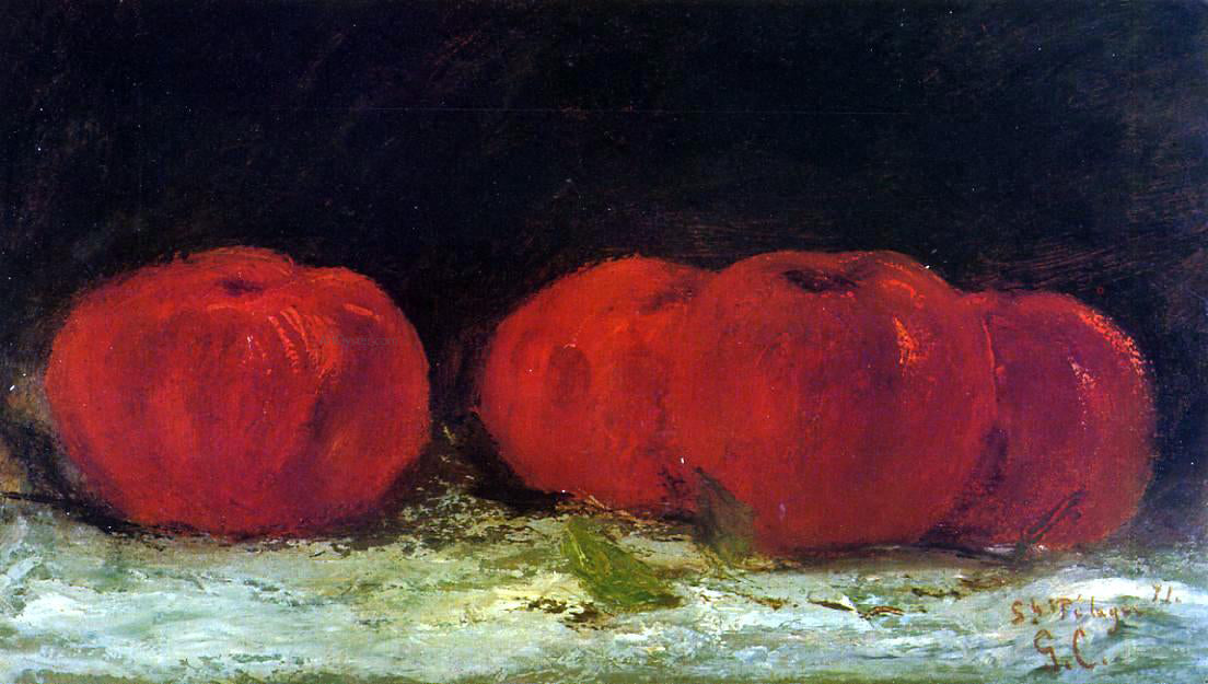  Gustave Courbet Red Apples - Canvas Print