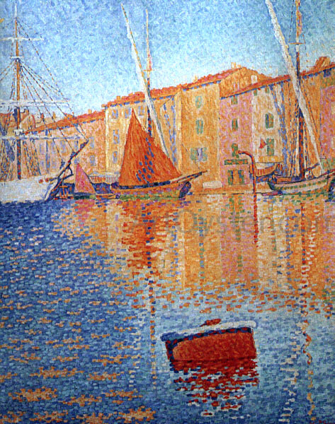  Paul Signac Red Buoy (also known as Harbour at Saint Tropez) - Canvas Print