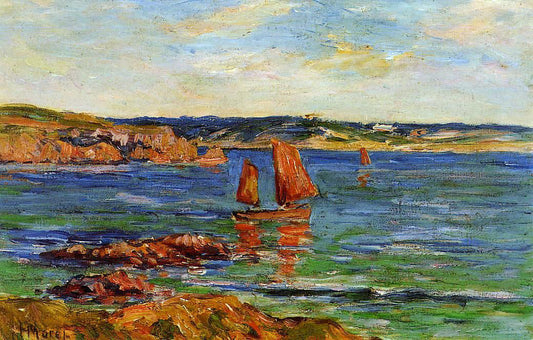  Henri Moret Red Rocks - Canvas Print