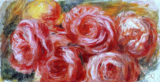  Pierre Auguste Renoir Red Roses - Canvas Print