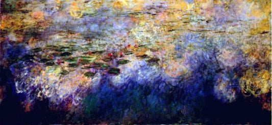  Claude Oscar Monet Reflections of Clouds on the Water-Lily Pond (tryptich, center panel) - Canvas Print