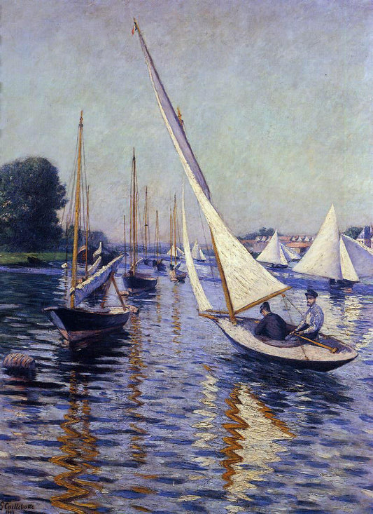  Gustave Caillebotte Regatta at Argenteuil - Canvas Print