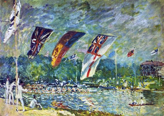  Alfred Sisley Regatta at Molesey - Canvas Print