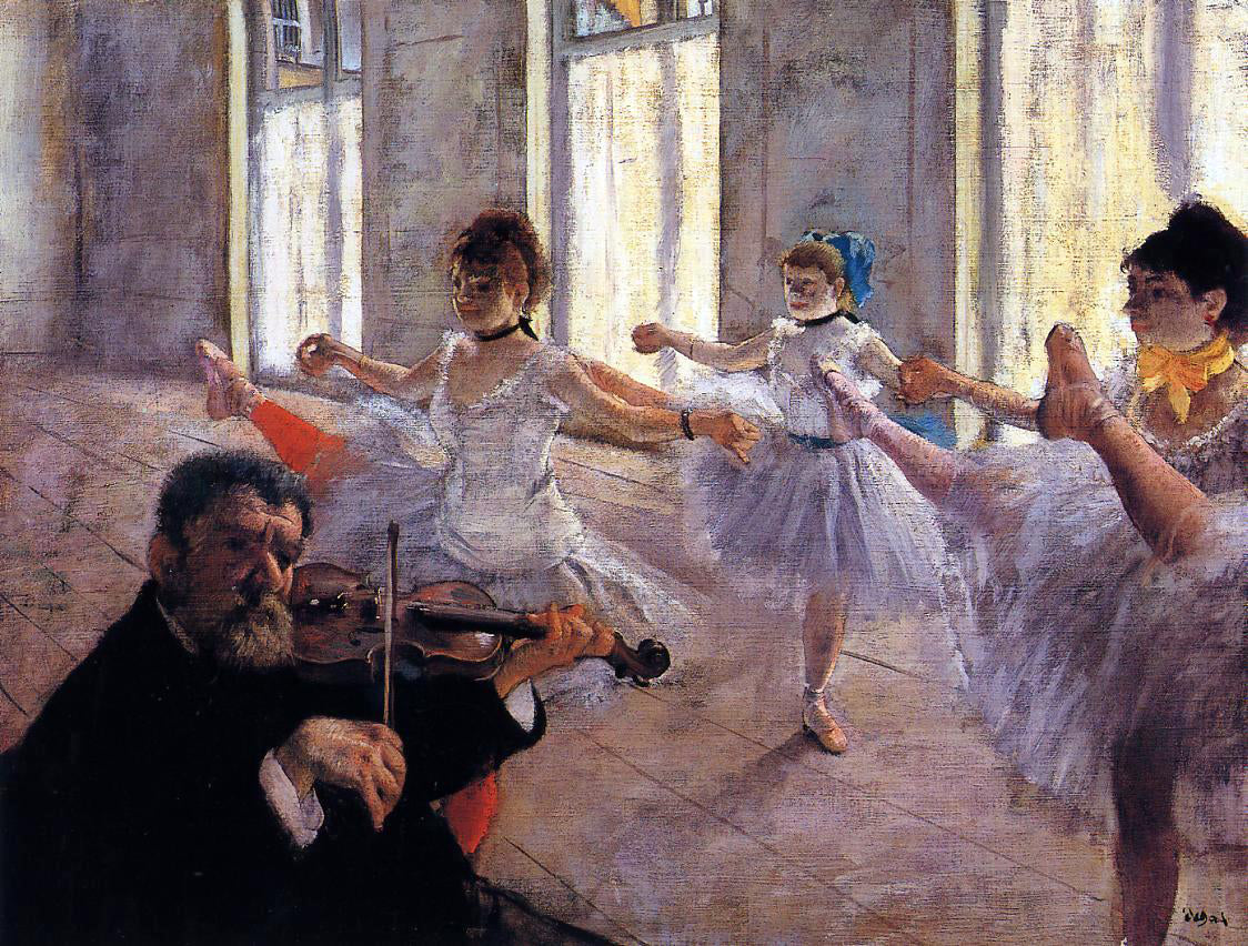  Edgar Degas A Rehearsal - Canvas Print