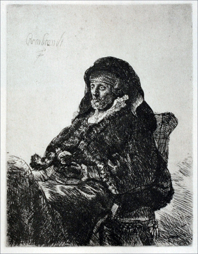  Rembrandt Van Rijn Rembrandt's Mother in a Widow's Dress - Canvas Print