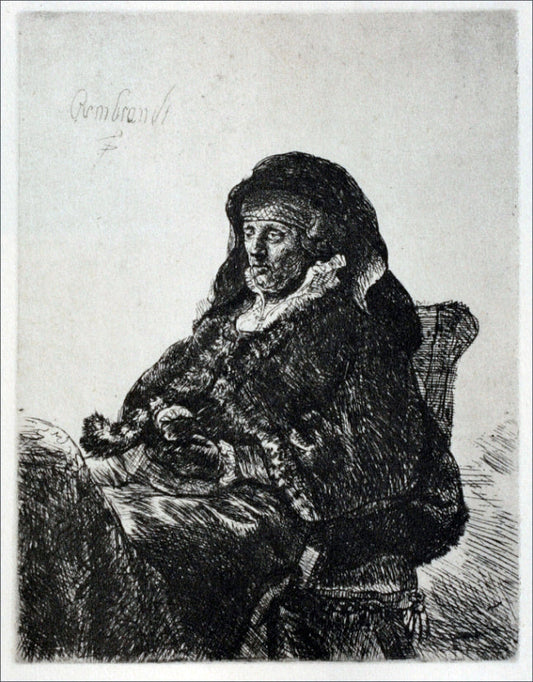  Rembrandt Van Rijn Rembrandt's Mother in a Widow's Dress - Canvas Print