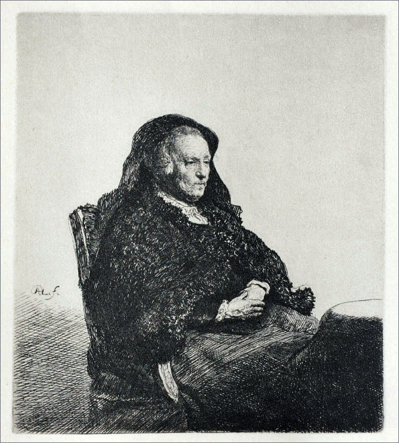  Rembrandt Van Rijn Rembrandt's Mother, Seated, Looking to the Right - Canvas Print