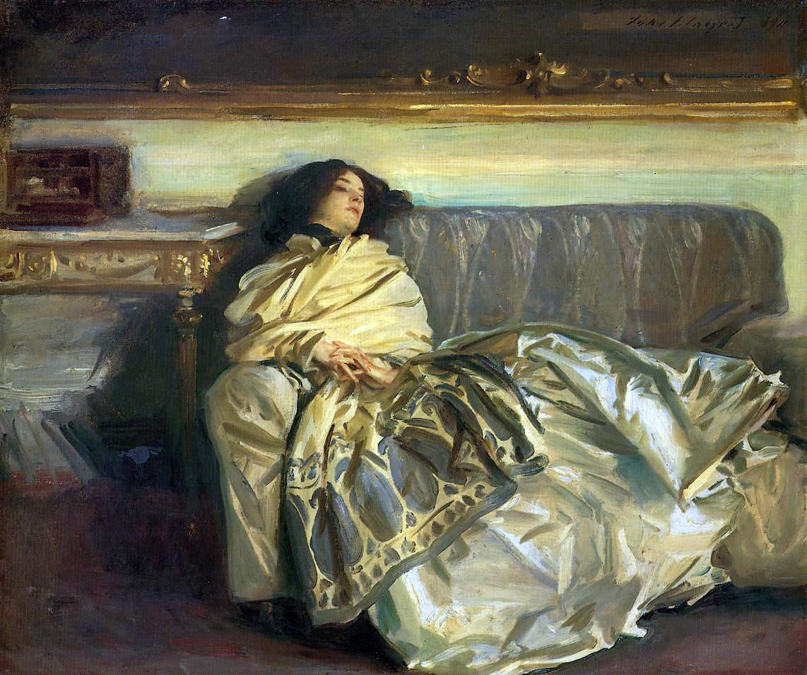  John Singer Sargent Repose - Canvas Print