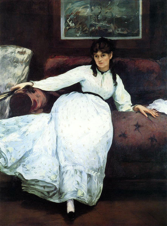  Edouard Manet Repose: Portrait of Berthe Morisot - Canvas Print