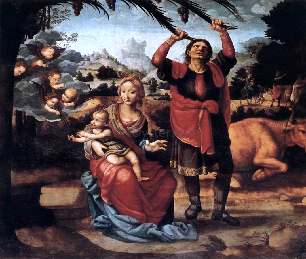  Fernando Yanez De la Almedina Rest during the Flight to Egypt - Canvas Print