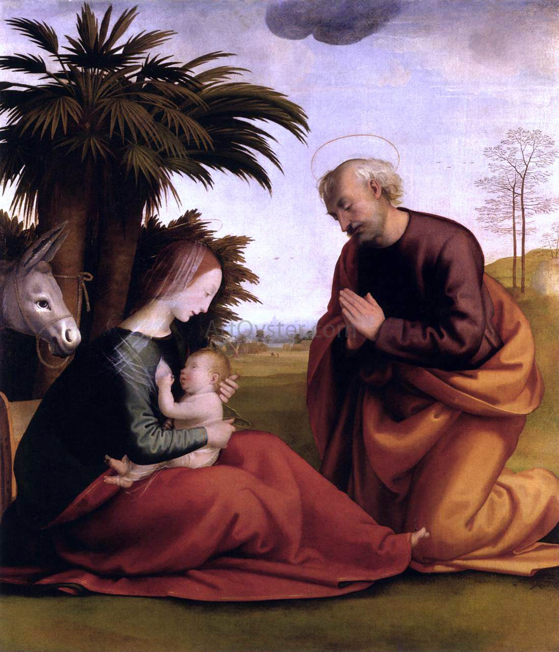  Fra Bartolomeo Rest on the Flight into Egypt - Canvas Print