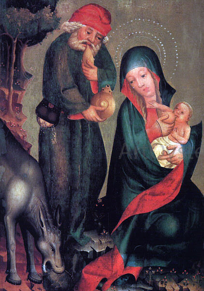  Master Bertram Rest on the Flight to Egypt, Panel from Grabow Altarpiece - Canvas Print