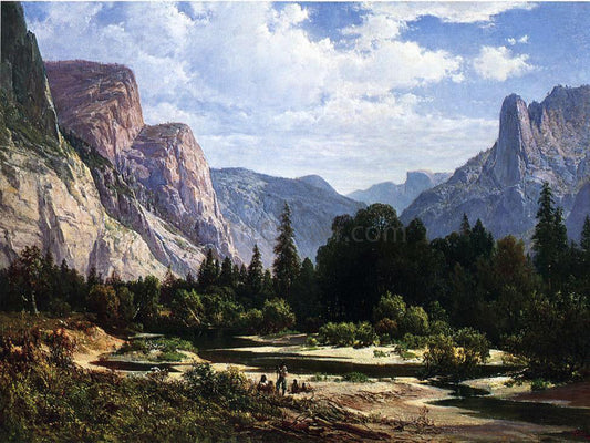  Thomas Hill Resting by a Stream - Canvas Print