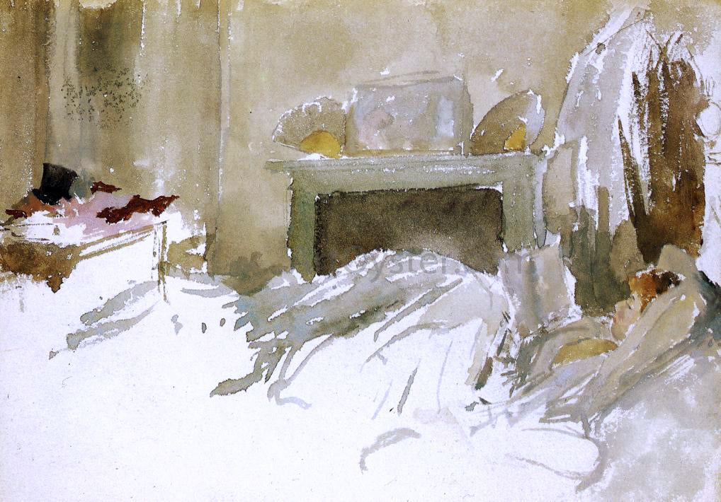  James McNeill Whistler Resting in Bed - Canvas Print