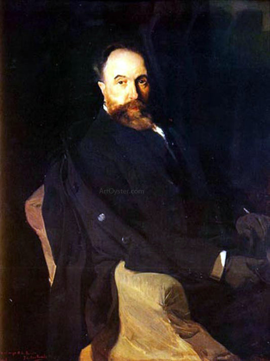  Aureliano De Beruete y Moret Retrato de Beruete por Sorolla - Canvas Print