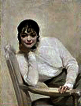  Julio Vila Prades Retrato de Mujer - Canvas Print