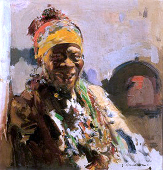  Jose Navarro Llorens Retrato de Negra - Canvas Print