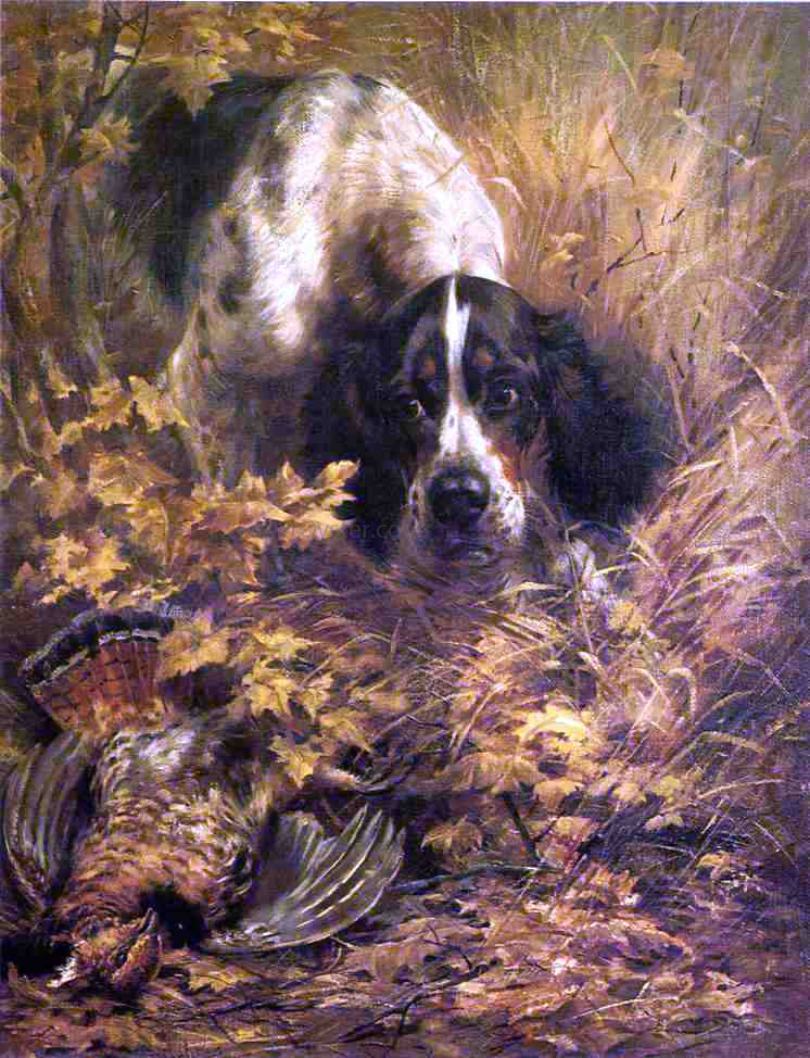  Edmond H Osthaus Retrieving - Canvas Print