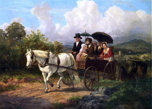  Johannes Simon Oertel Return from Meeting - Canvas Print