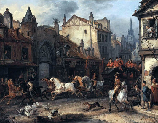  Carle Vernet Return from the Hunt - Canvas Print