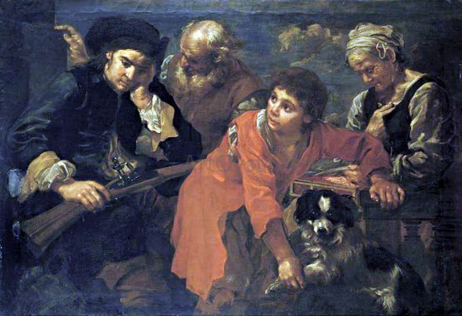  Bernhard Keil Return from the Hunt - Canvas Print