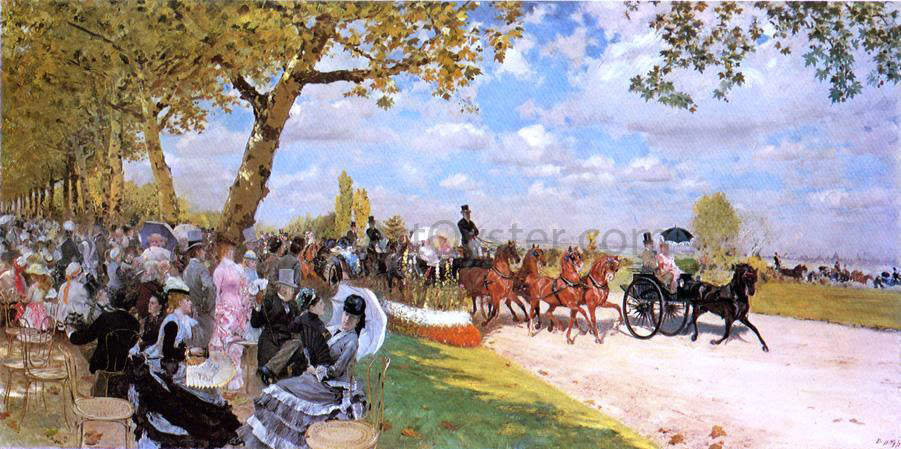  Giuseppe De Nittis Return from the Races - Canvas Print