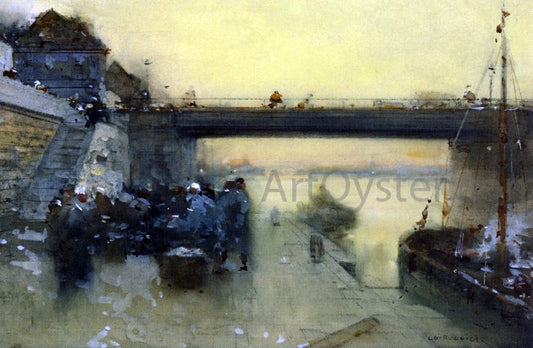  Luigi Loir Return of the Fishermen to Boulogne - Canvas Print
