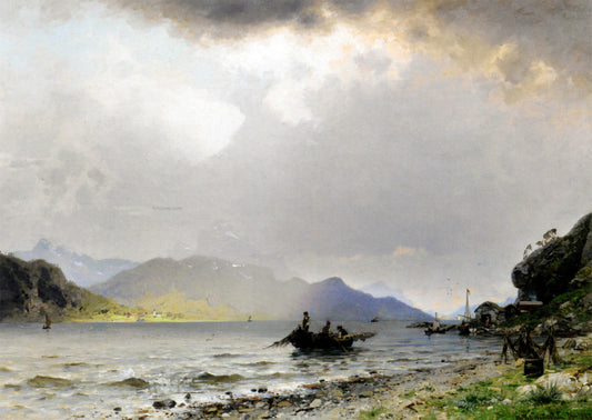  Georg Anton Rasmussen Return of the Fishing Fleet - Canvas Print
