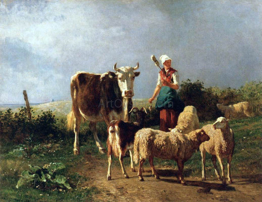  Constant Troyon A Return of the Herd - Canvas Print