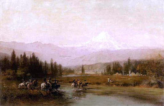  Thomas Hill Return of the War Party - Canvas Print
