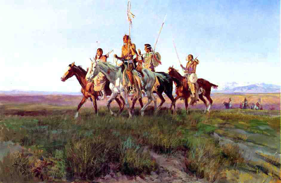  Charles Marion Russell Return of the War Party - Canvas Print