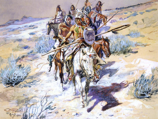  Charles Marion Russell Return of the Warriors - Canvas Print