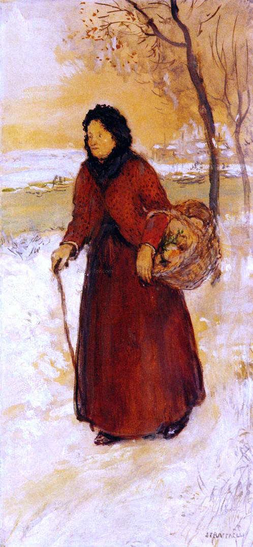  Jean-Francois Raffaelli Returning from Market - Canvas Print