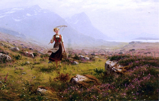 Hans Dahl Returning from the Fields - Canvas Print