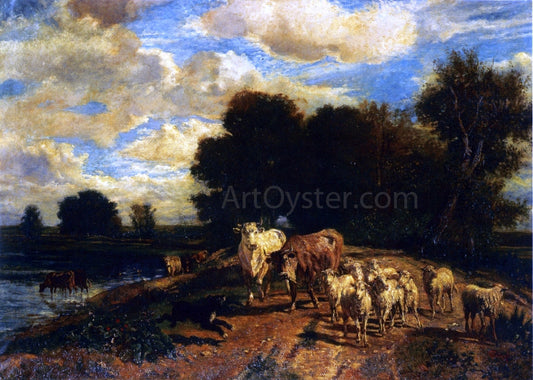 Giuseppe Palizzi Returning to Pasture - Canvas Print