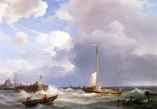  The Elder Hermanus Koekkoek Returning to the Sound - Canvas Print
