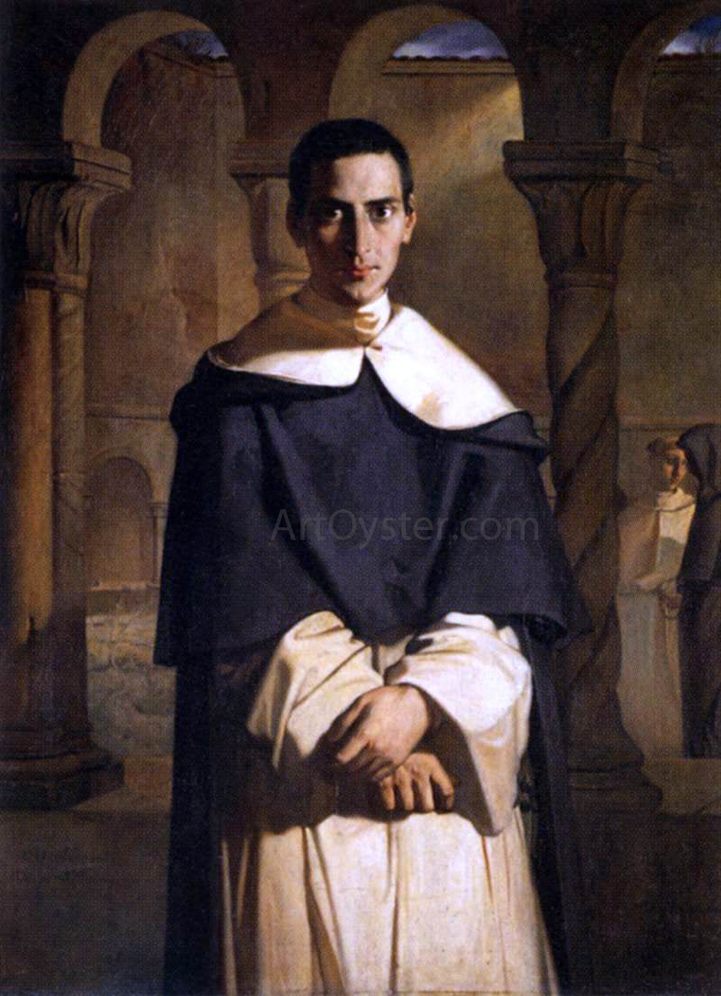  Theodore Chasseriau Reverend Father Dominique Lacordaire - Canvas Print