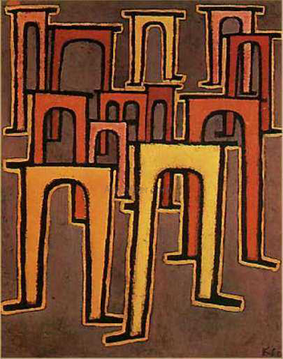  Paul Klee Revolution of the Viaduct - Canvas Print