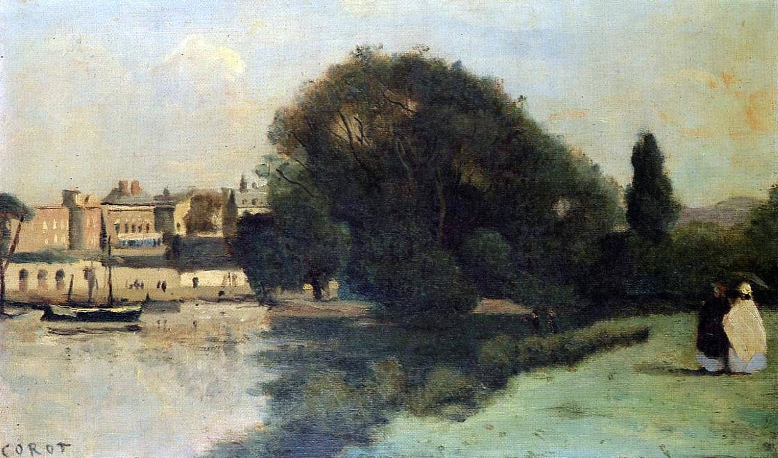  Jean-Baptiste-Camille Corot Richmond, near London - Canvas Print