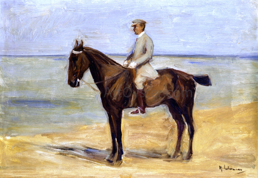  Max Liebermann Rider on the Beach Facing Left - Canvas Print