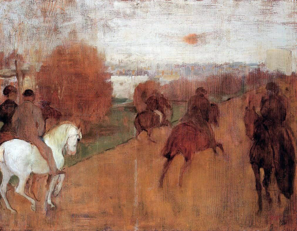  Edgar Degas Riders on a Road - Canvas Print