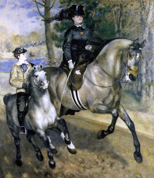  Pierre Auguste Renoir Riding in the Bois de Boulogne (also known as Madame Henriette Darras or The Ride) - Canvas Print