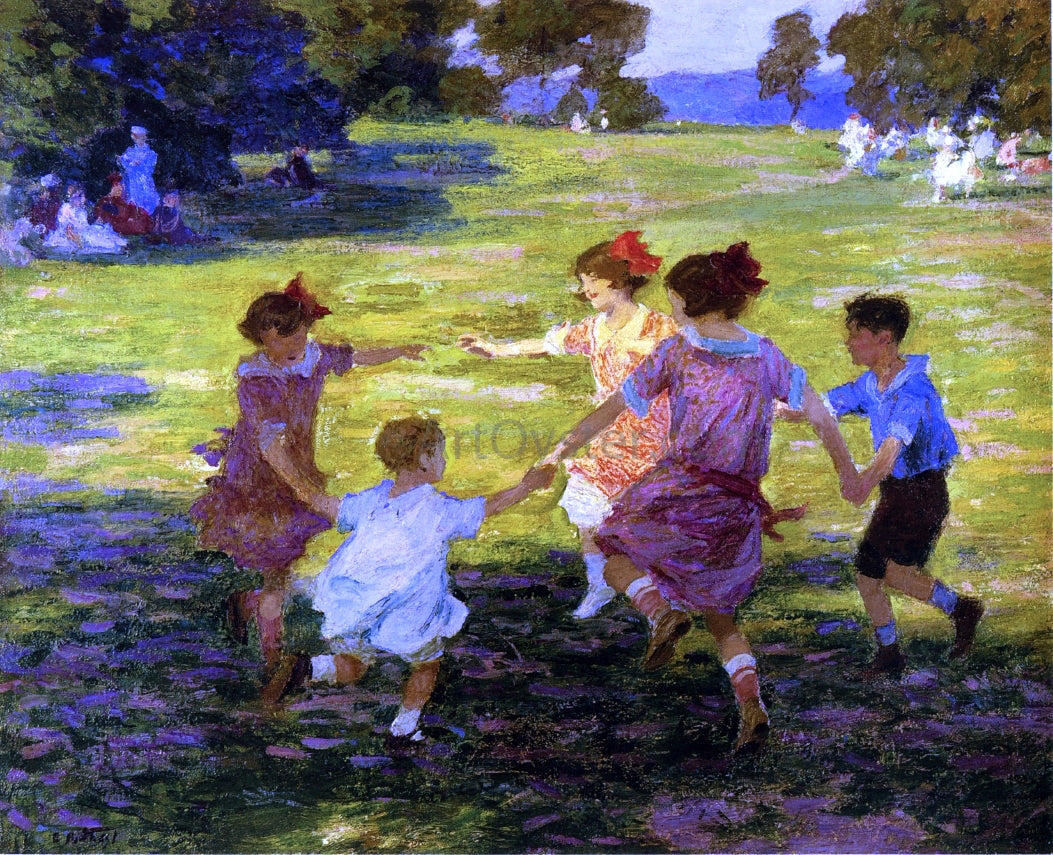  Edward Potthast Ring Around the Rosie - Canvas Print