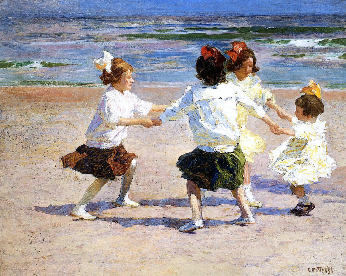  Edward Potthast Ring Around the Rosy - Canvas Print