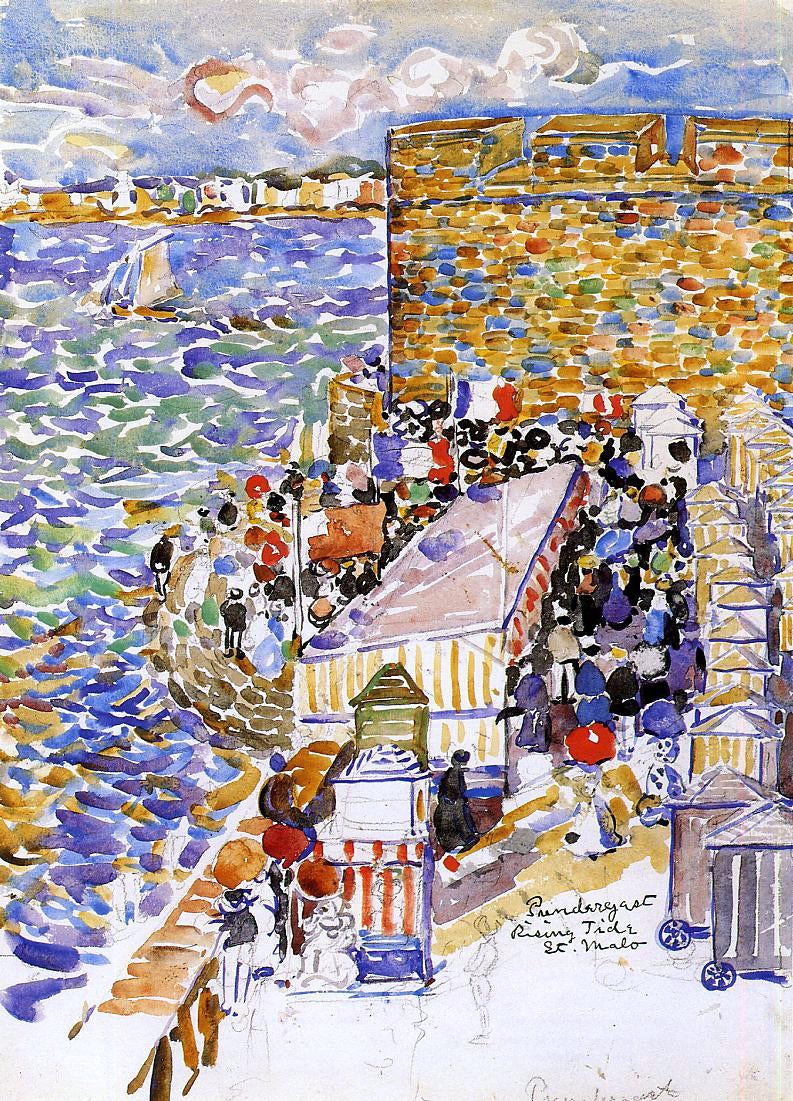  Maurice Prendergast Rising Tide, St. Malo - Canvas Print