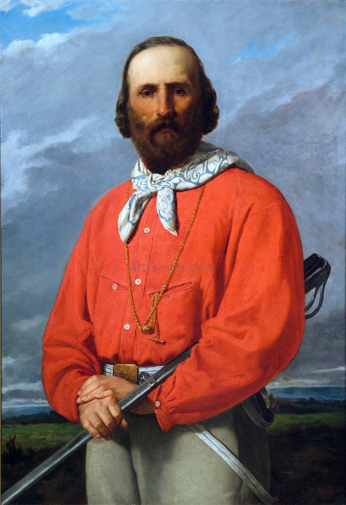  Silvestro Lega Ritratto di Giuseppe Garibaldi - Canvas Print