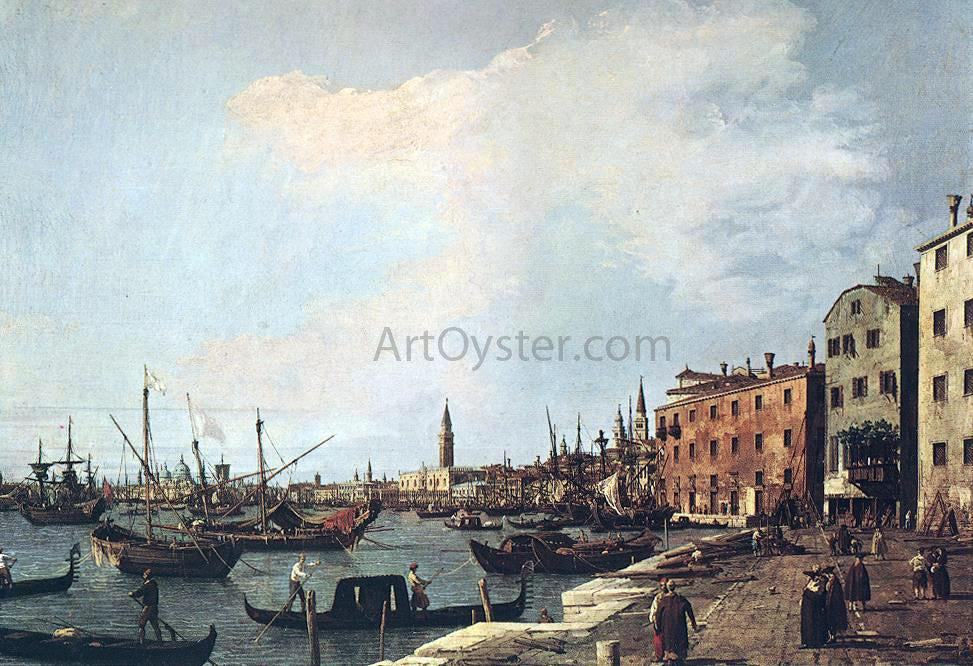  Canaletto Riva degli Schiavoni - West Side - Canvas Print