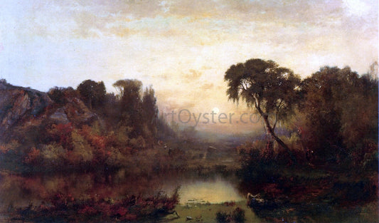  Joseph Morviller River at Dusk - Canvas Print