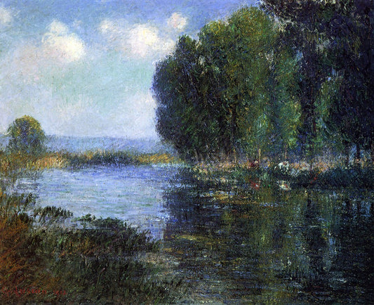  Gustave Loiseau River Bend in Normandy - Canvas Print